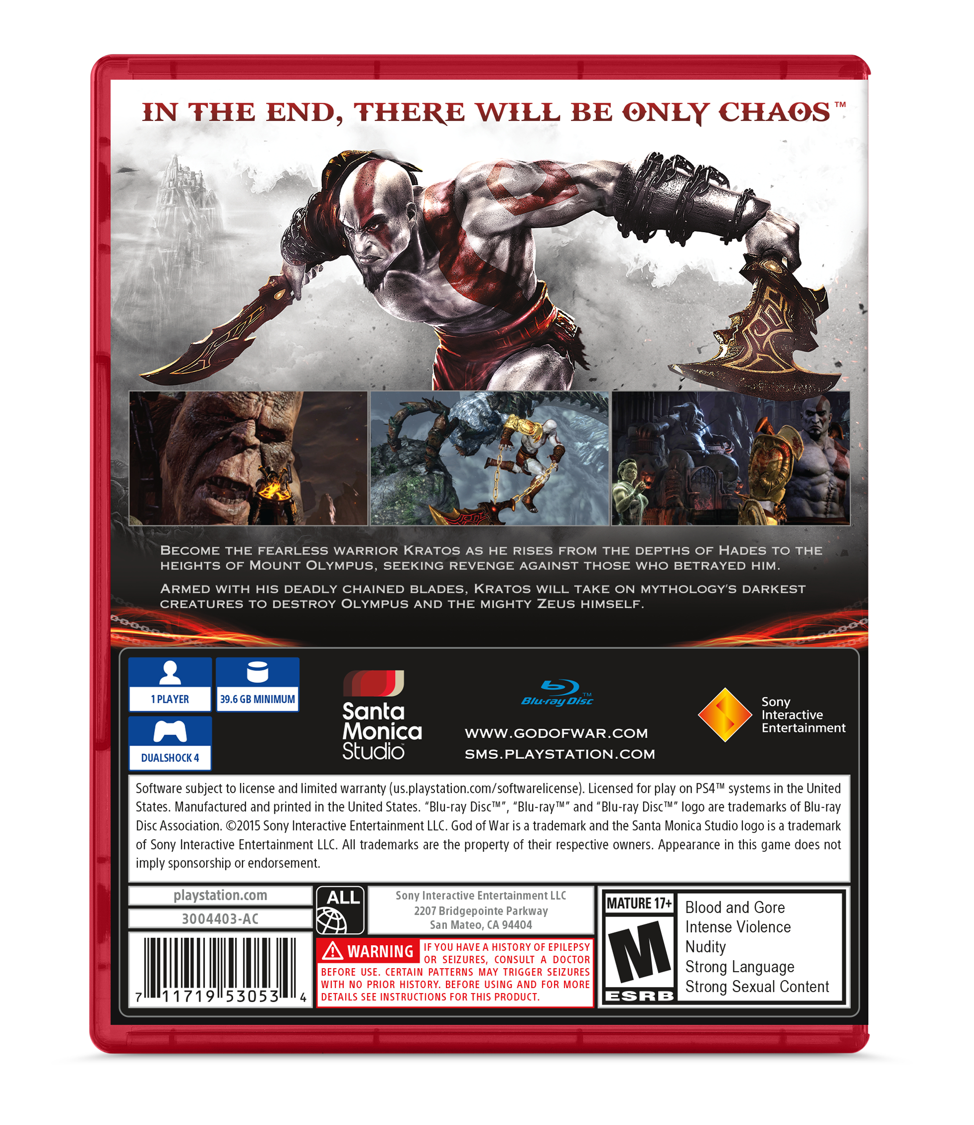 God of War III: Remastered - PlayStation 4 